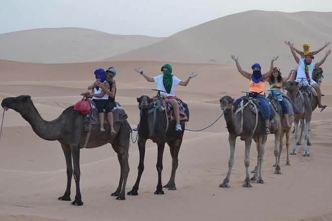 1 Night in desert Merzouga with Camel trek - Erg-Chebbi, Morocco - Sunset among the Erg Chebbi dunes