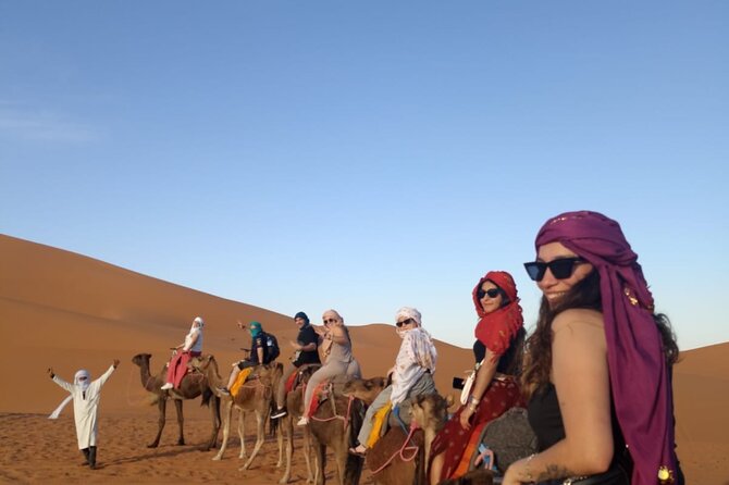 3 days from Marrakech to Merzouga Desert with Luxury Camp - A dromedary ride into the Merzouga dunes