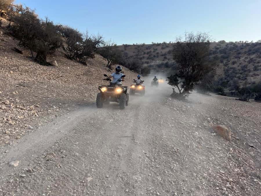 Agadir: Agafay Desert Quad Biking With Goats On The Tree - Mint tea under a traditional tent