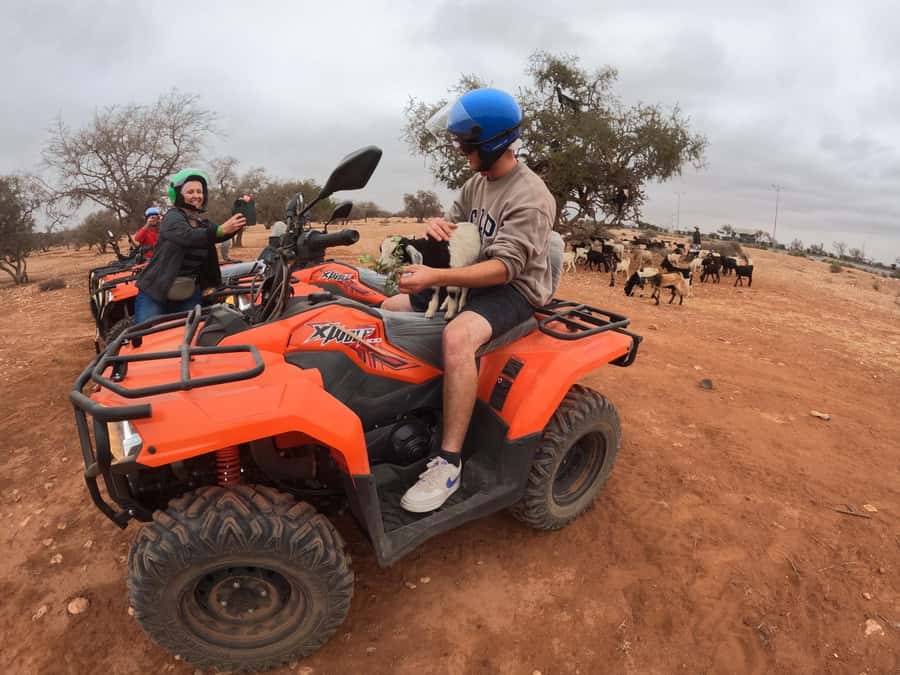 Agadir: Agafay Desert Quad Biking With Goats On The Tree - Your first few minutes on the quad