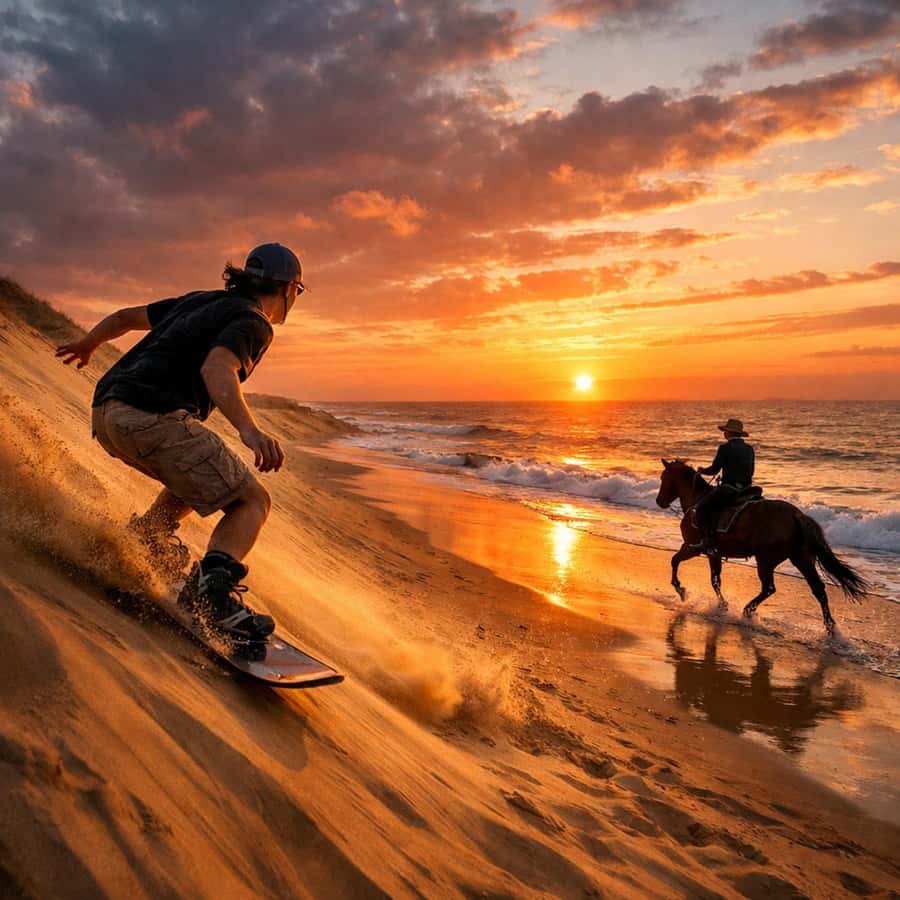 Agadir and Taghazout: Morning Horse Ride on The Beach - Following the shoreline at sunrise