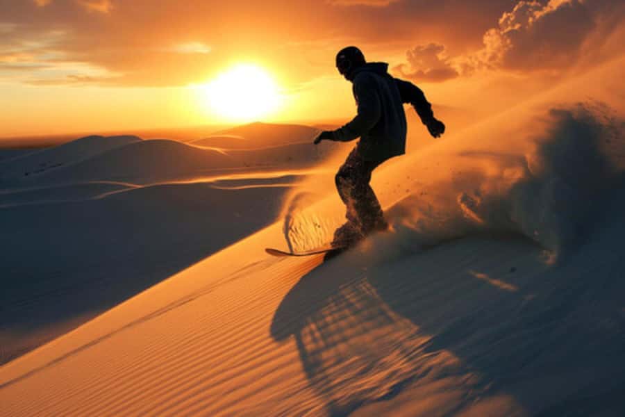 Agadir: Sandboarding Guided Experience & Visit to the Canyon - Learning to sandboard on smaller slopes first