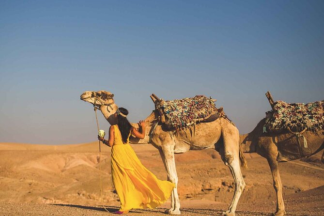 Agafay desert Family Package: Quad Bike & Camel Ride, Dinner Show - One hour on a camel at sunset