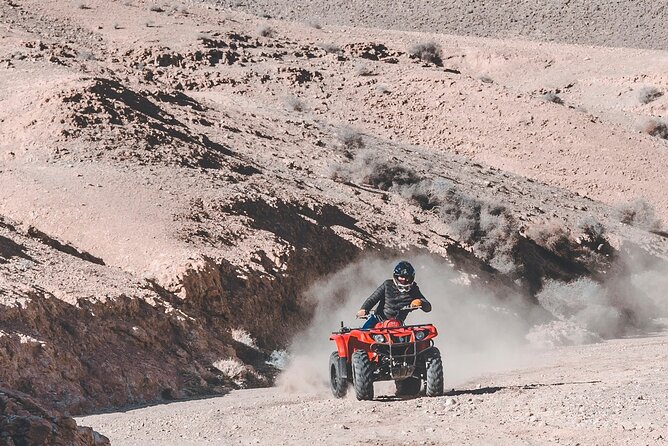 Agafay Desert Full Day Tour in Quad bike with lunch - Getting ready for a Yamaha Grizzly 350cc