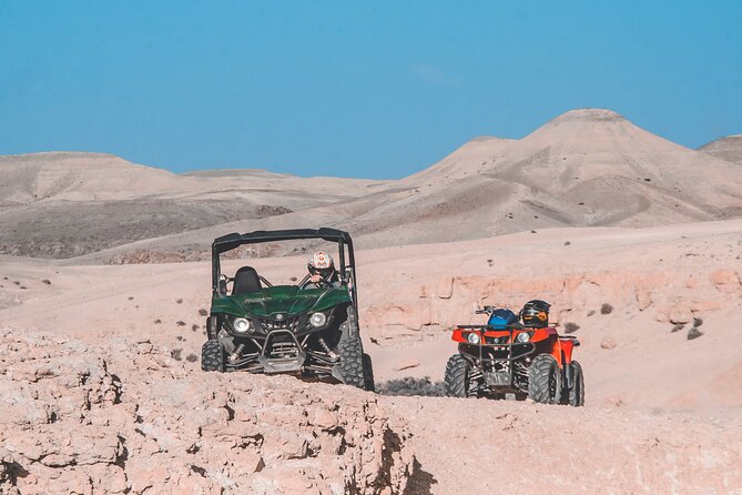 Agafay Desert Private Full Day Tour in Buggy with lunch - Tajine under a tent breaks up the driving