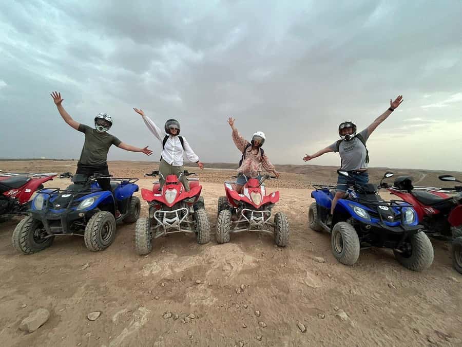 Agafay Desert: Quad Bike Experience with Lunch - Getting comfortable on the quad