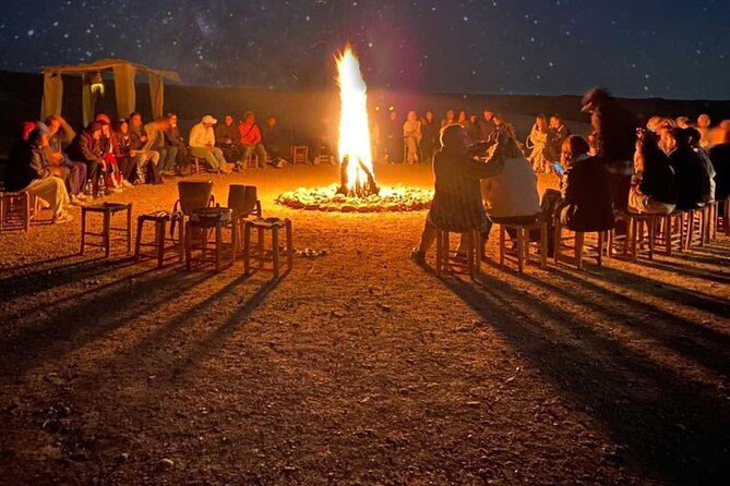 Agafay desert : Quad biking and camels and dinner with show - Moroccan dinner, tea, music, and fire entertainment