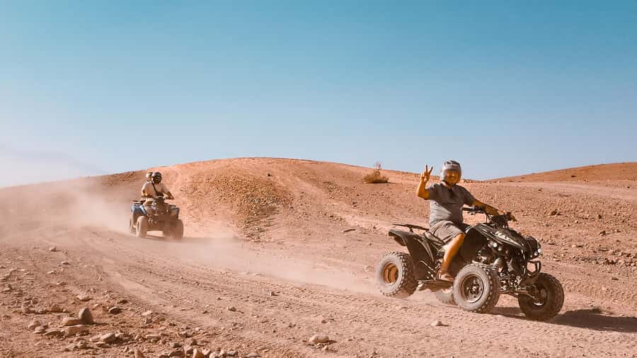 Agafay Desert: Quad Biking, Camel Ride, Lunch - One hour on a quad, with rules that matter
