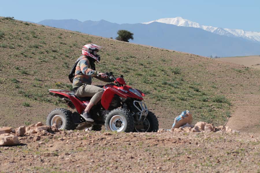 Agafay Desert: Quad, Camel Ride & Luxury Lunch with Pool - Two hours across Agafay by quad bike