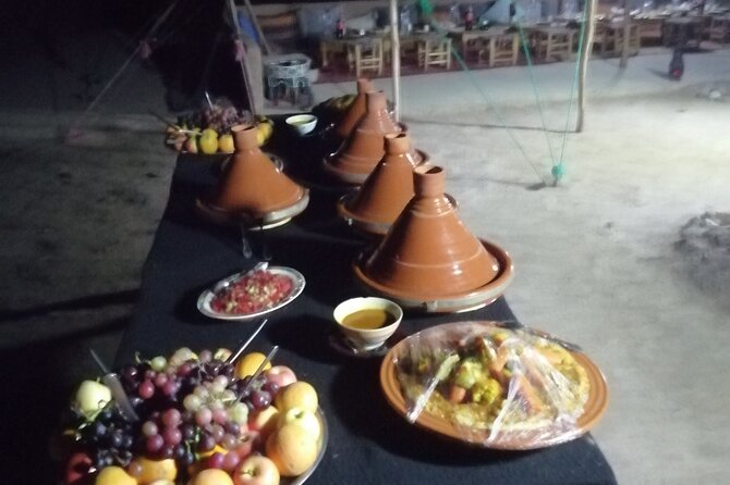 Agafay Desert sunset Dinner & Fire Show - from Marrakech - Mint tea and the first welcome at camp
