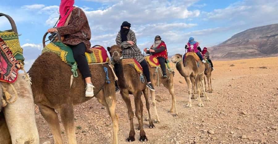 Agafay: Half-Day Rocky Desert Quad & Camel Ride with Lunch - The camel ride across the rocky plateau