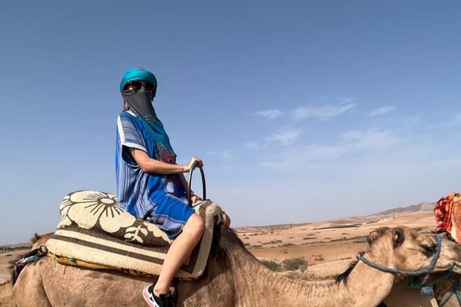 Agafay : Luxury Dinner in the Desert with Camels - Mint tea and an Atlas Mountain sunset