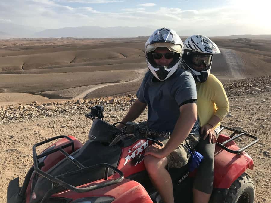 Agafay: Quad, Camel Ride & Dinner Show from Marrakech - Quad biking across Agafay’s rocky tracks