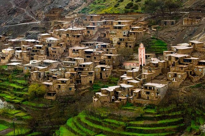 Atlas Mountains Day Trip with Camel Ride from Marrakech - Reaching Imlil below Mount Toubkal