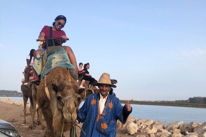 Camel Riding Agadir - Reaching the beach and dunes beside the river