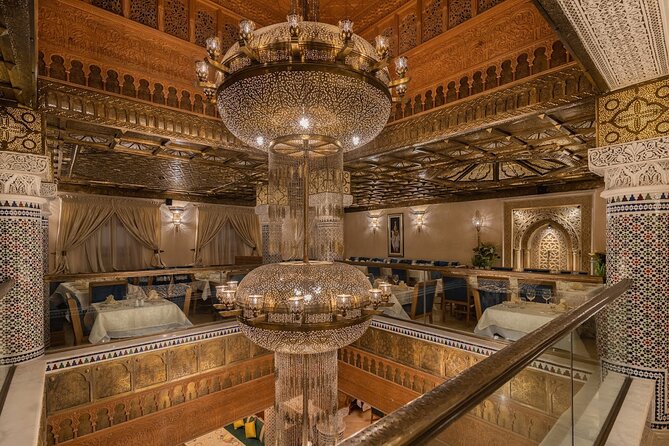 Casablanca City Night Tour and Traditional Moroccan Dinner - Hassan II Mosque under the evening sky