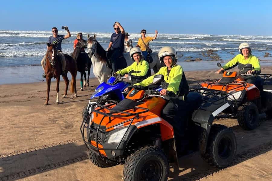 Casablanca: Quad Fun Beachside with Hotel Transfers - Getting fitted and ready for the 90-minute ride