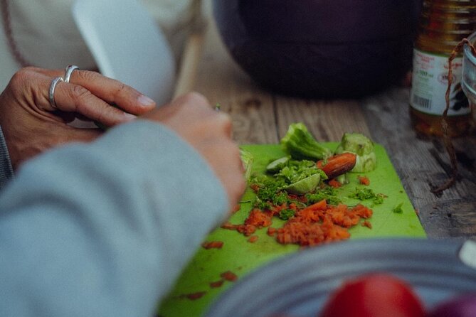 Cooking the Moroccan Way, Tamraght - Cooking in the rooftop kitchen