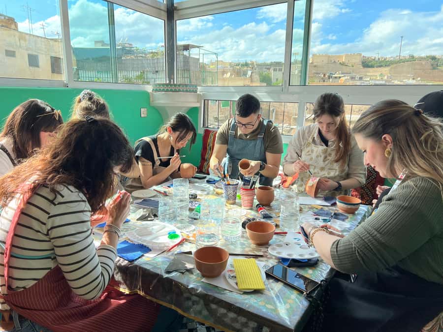 Creative Painting on Fes Pottery - What you actually do in 90 minutes
