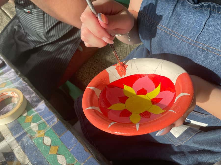 Creative Painting on Fes Pottery - Who will get the most from this activity