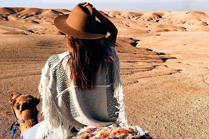 Dinner at Sunset & Camel ride in Marrakech desert Agafa - Mint tea and sunset create the calmest part of the evening