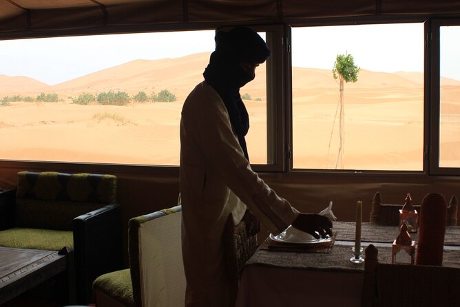 Erg Chebbi Desert Overnight in Tent with Camel Ride & Sandboard - Sunrise, breakfast, and your choice of return