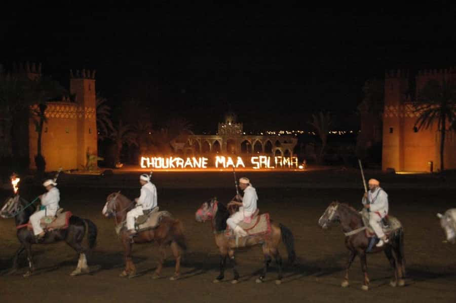 Fantasia 1001 Nights: Dinner + Show from Marrakech - Arriving at the palm grove outside Marrakech