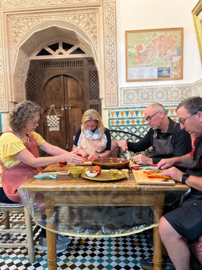 Fez: Souk Tour and Traditional Home Cooking Class - A short walk into the Fes food market