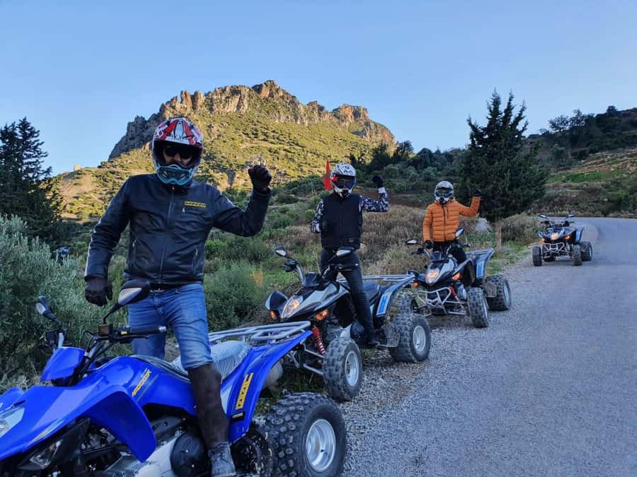 From Chefchaouen: ATV-Quad Guided Tour to Akchour Waterfall - The garage meeting and hotel pickup