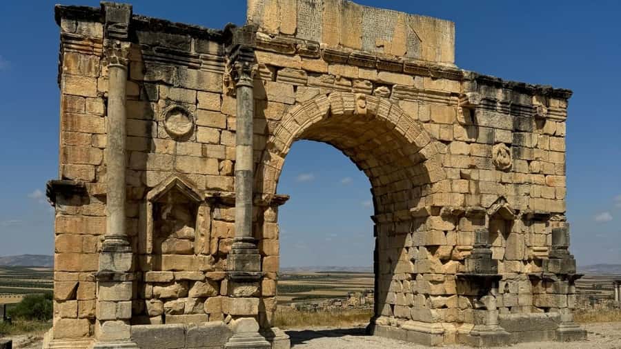 From Fez: Meknes, Volubilis and Moulay Idriss Day Trip - Walking through Roman Volubilis