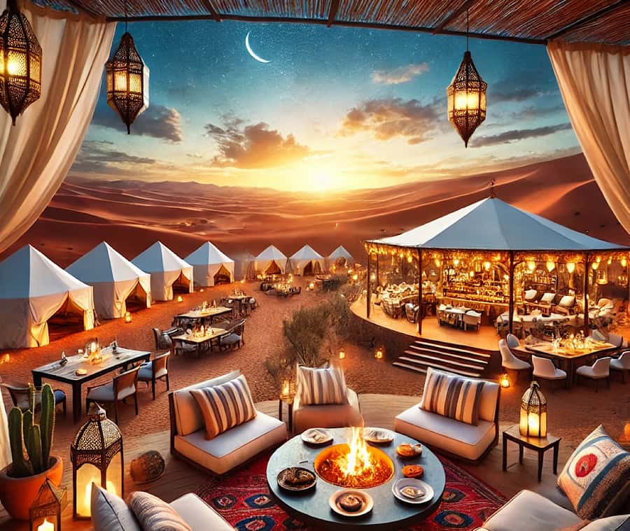 From Marrakech: Agafay Desert Dinner and Optional Camel Ride - Arriving in Agafay before sunset