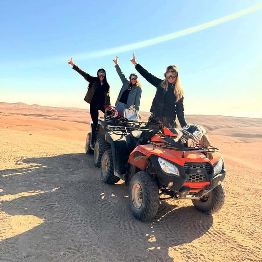 From Marrakech: Agafay Desert Dinner with Quad & Camel Ride - Dinner under the open sky