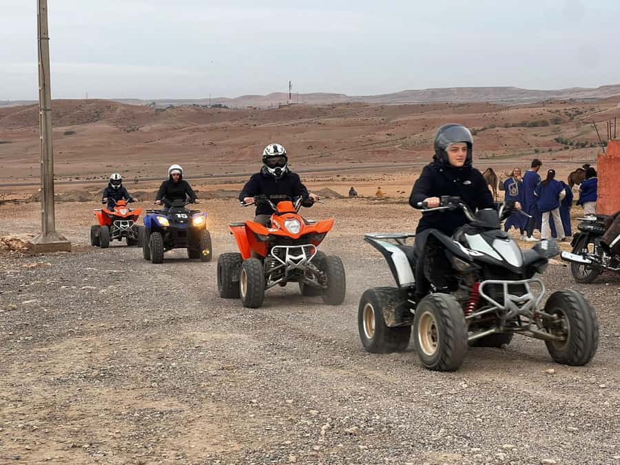 From Marrakech: Agafay Desert Quad Biking Tour with Transfer - Safety briefing, helmet, and goggles