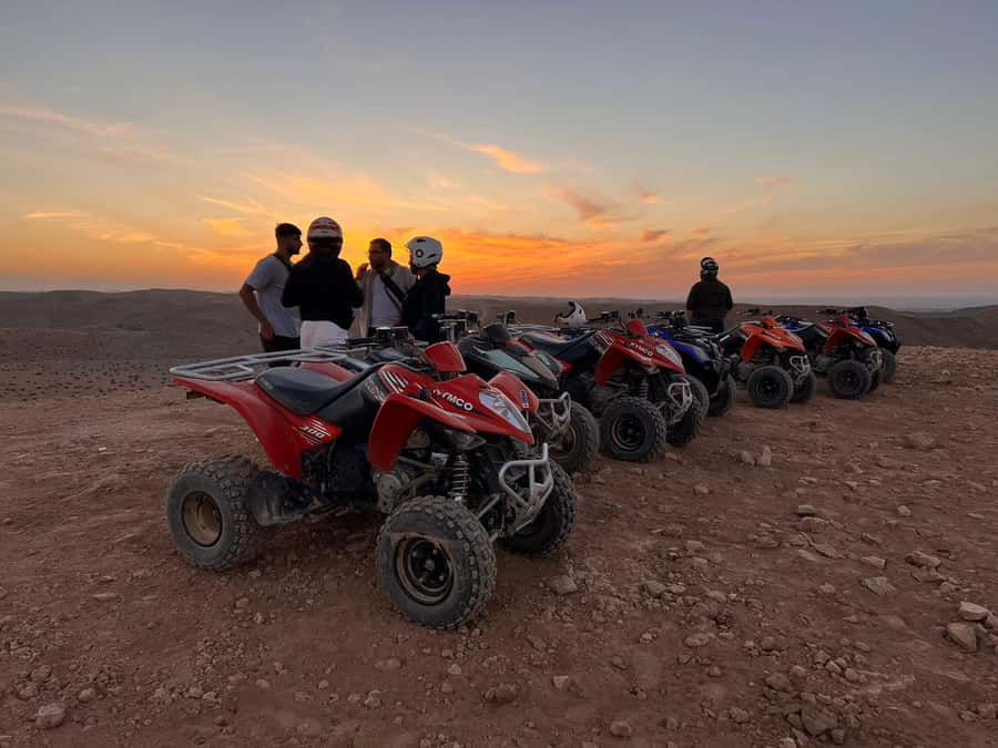 From Marrakech: Agafay Desert Quad Biking Tour with Transfer - The first ride through Agafay’s high dunes