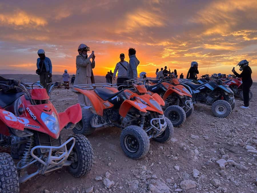 From Marrakech: Agafay Desert Quad Biking Tour with Transfer - The mint tea break in a nomadic tent