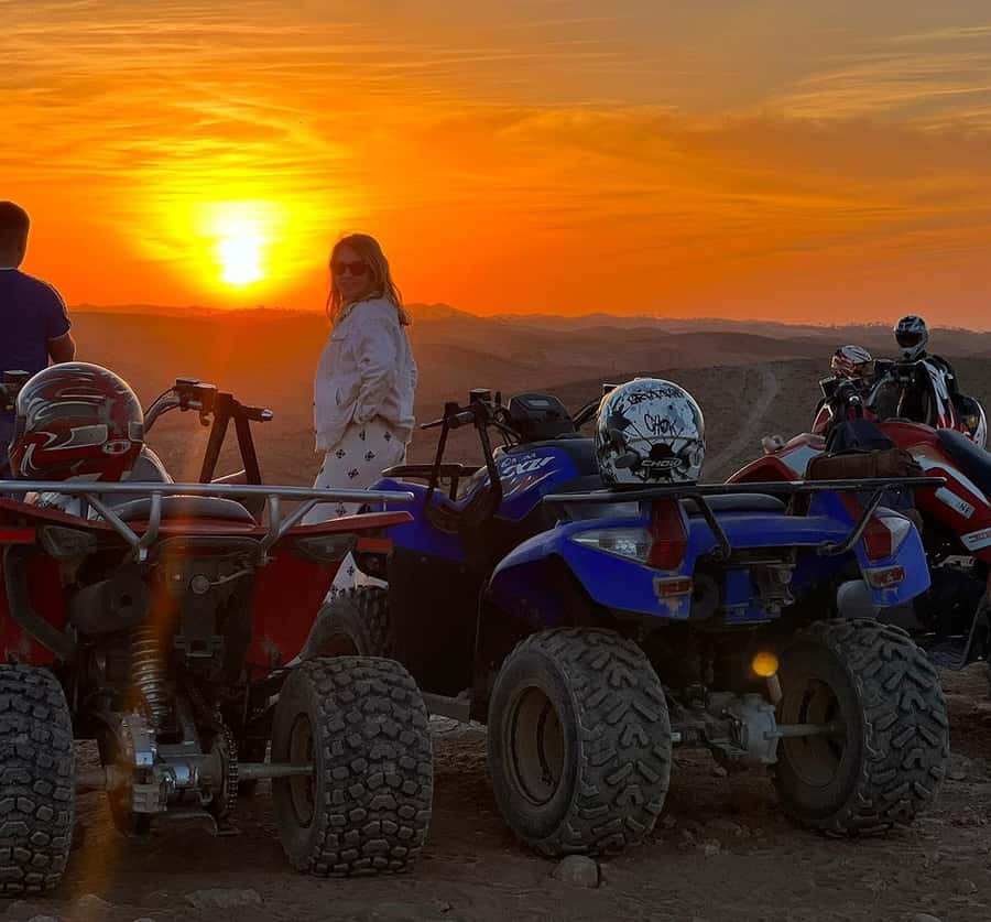 From Marrakech: Agafay Desert Quad Biking Tour with Transfer - Dust, wind machines, and the final tea