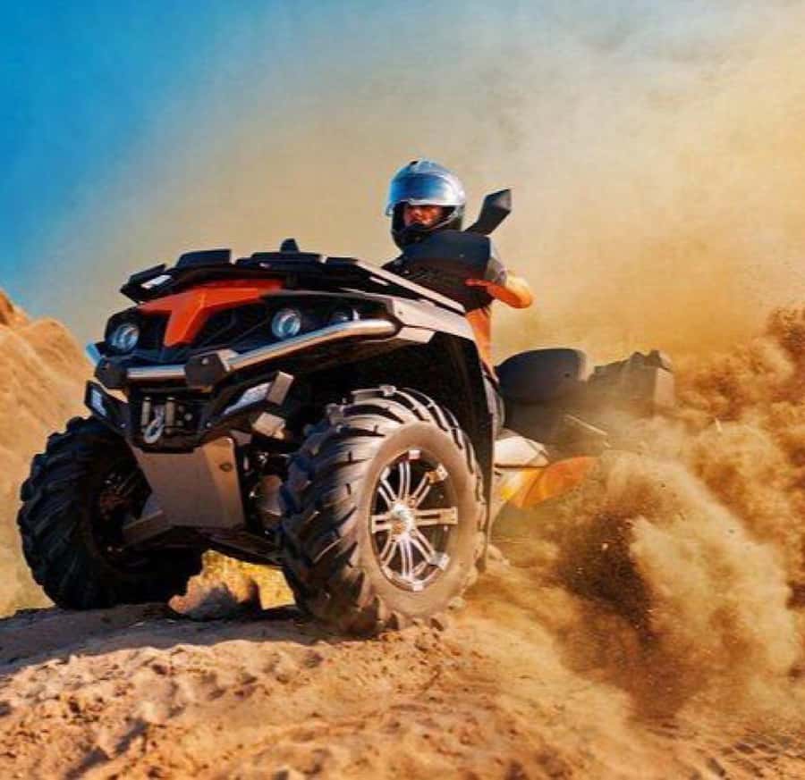 From Marrakech: Agafay Desert Quad Biking with Dinner & Show - One hour among the dry tracks and dunes