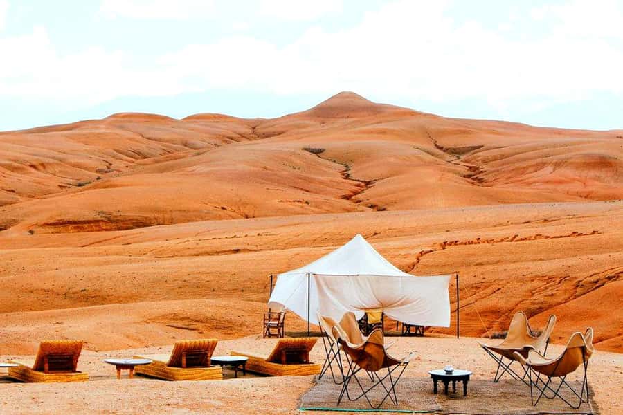 From Marrakech : Agafay Desert Sunset Dinner with Camel Ride - Dinner under the stars after dark