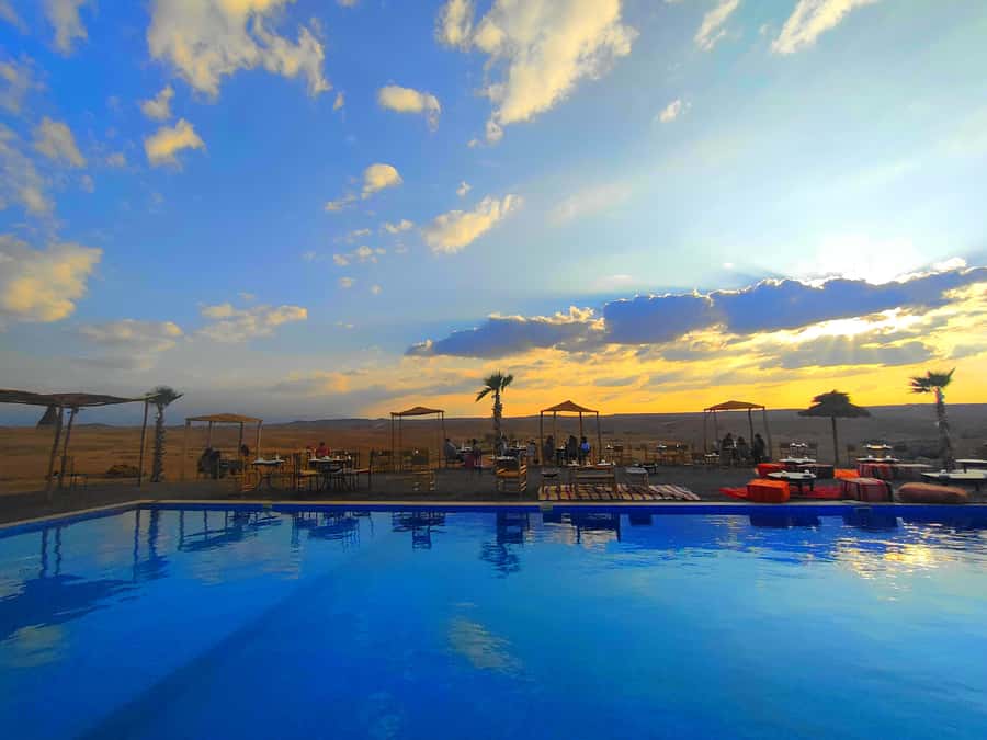 From Marrakech: Agafay Desert Sunset Dinner with Live Show - Mint tea before the sunset