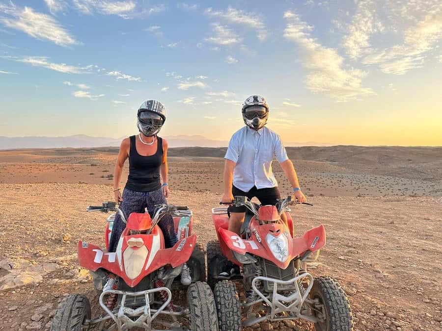 From Marrakech: ATV Quad Bike Tour in Agafay Desert - Riding through dunes, tracks, and dry riverbeds