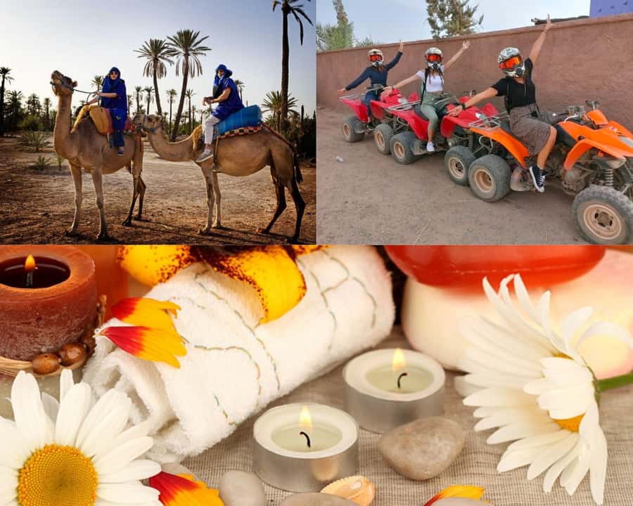 From Marrakech: Camel Ride, Quad Bike & Spa Full-Day Trip - Pickup from Marrakech and the ride to the Palmeraie