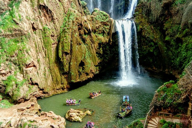 From Marrakech: Day Trip to Ouzoud Waterfalls Guided & Boat Ride - Walking the paths around the falls