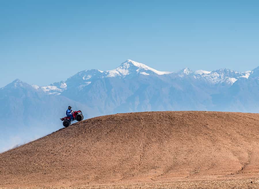 From Marrakech: Full-Day Agafay Desert Quad Adventure - Getting set up with the Yamaha quad