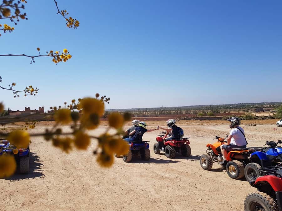 From: Marrakech: Lalla Takerkoust Lake Quad Bike Experience - Getting set for the quad ride