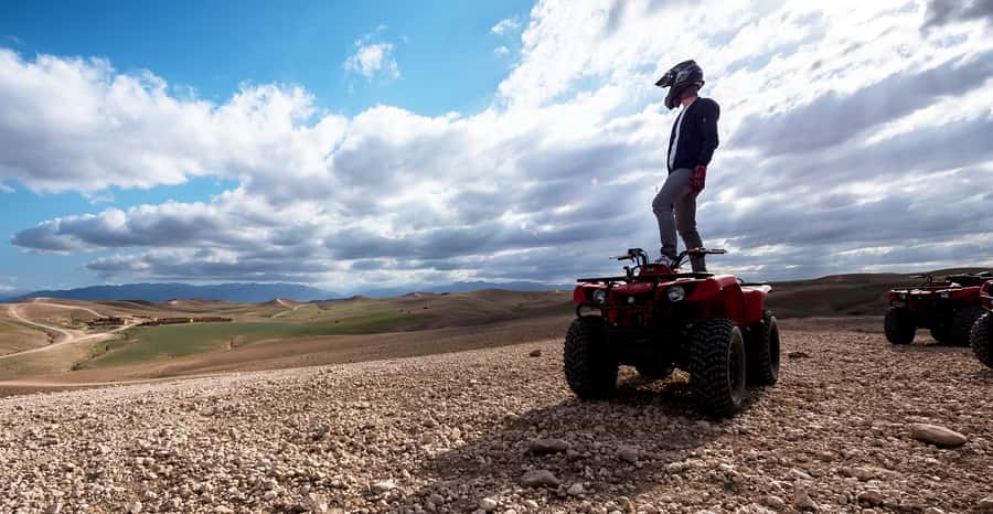 From Marrakech: Premium Agafay Desert Half-Day Quad Biking - Leaving Marrakech for the desert