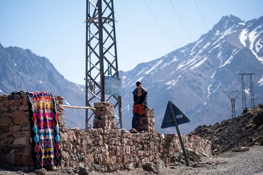 From Marrakesh: Atlas Mountains Talamrout Summit Day Hike - Mint tea, lunch, and the long way down
