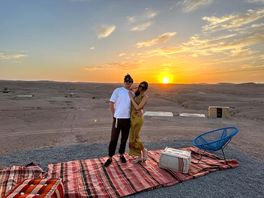 From Marrakesh: Sunset Dinner in Agafay at Berber Camp - Berber music around the bonfire