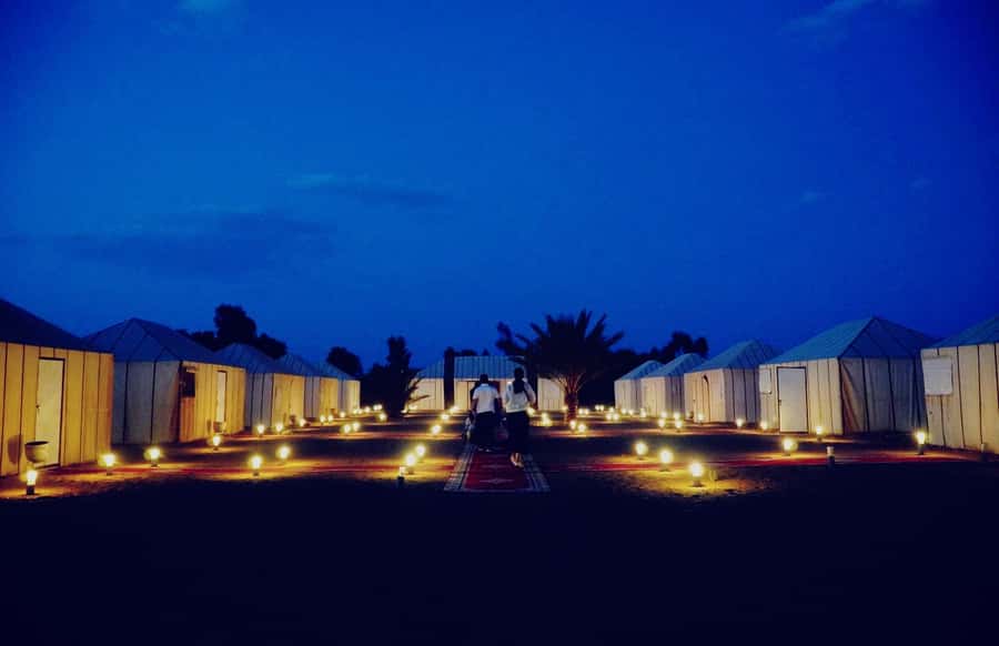 From Merzouga: Desert Overnight in Heated Tent & Camel Ride - Tea, snacks, and a private tent with a shower