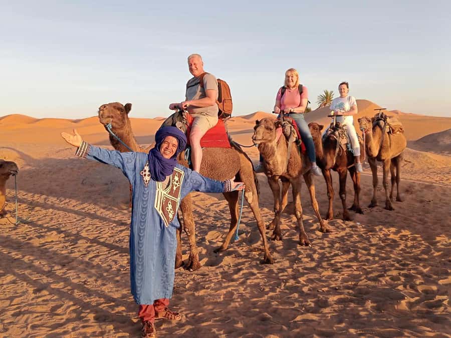 From Merzouga: Overnight Camel Trek over Erg Chebbi Dunes - Riding out from Hotel Kasbah Mohayut