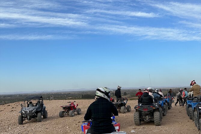 Full Package Agafay Desert, Quad Bike, Camel Ride and Dinner show - Quad biking at sunset, the liveliest hour